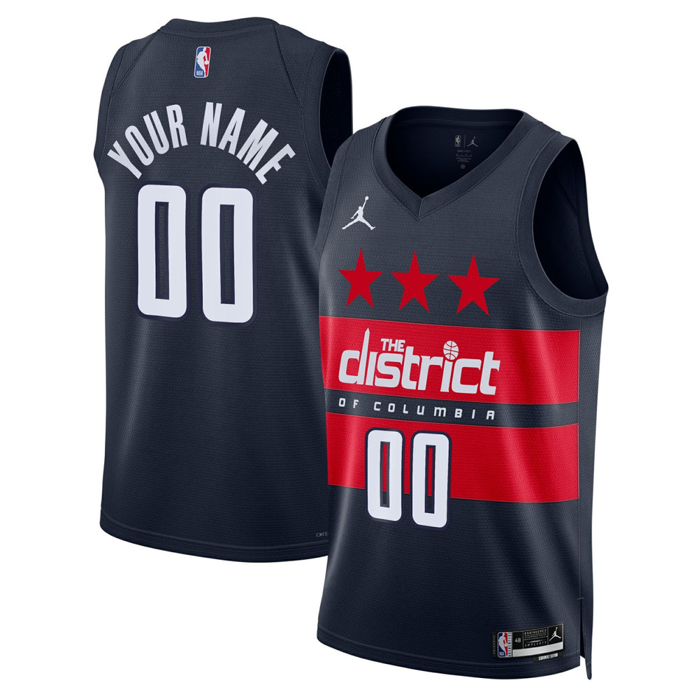 NBA Washington Wizards Jordan Brand Unisex 2024/25 Custom Swingman Jersey - Statement Edition - Navy sale