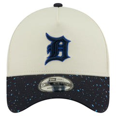 Detroit Tigers New Era Speckle A-Frame 9FORTY Adjustable Hat - Cream Hats