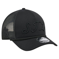 St. Louis Cardinals New Era City Initial 9FORTY A-Frame M-Crown Adjustable Trucker Hat - Black Hats