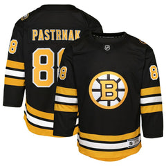 NHL David Pastrnak Boston Bruins Youth Home Premier Player Jersey - Black
