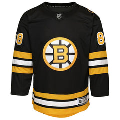NHL David Pastrnak Boston Bruins Youth Home Premier Player Jersey - Black