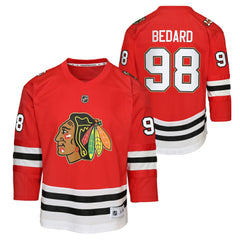 NHL Connor Bedard Chicago Blackhawks Youth Home Centennial Premier Jersey - Red
