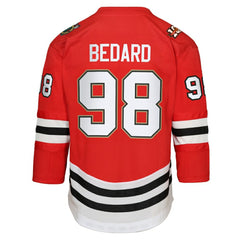 NHL Connor Bedard Chicago Blackhawks Youth Home Centennial Premier Jersey - Red