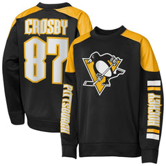 NHL Sidney Crosby Pittsburgh Penguins Outerstuff Youth Best Defense Name & Number Crewneck Sweatshirt - Black