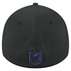 Baltimore Ravens New Era Stripes 39THIRTY Flex Hat Black
