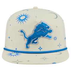 Detroit Lions New Era Celestial Golfer Snapback Hat Cream