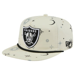 Las Vegas Raiders New Era Celestial Golfer Snapback Hat Cream