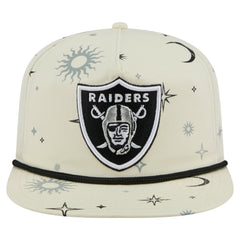 Las Vegas Raiders New Era Celestial Golfer Snapback Hat Cream
