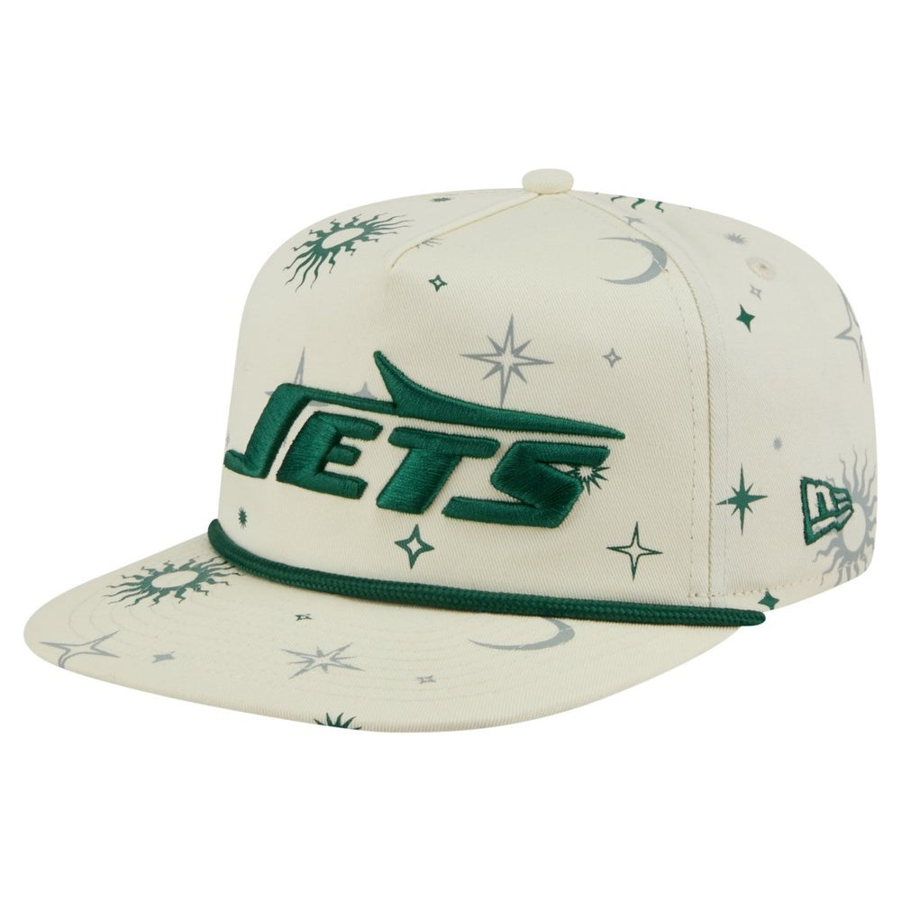 New York Jets New Era Celestial Golfer Snapback Hat Cream