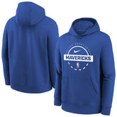 Dallas Mavericks Youth 2025/26 Club Fleece Practice Hoodie Blue