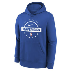 Dallas Mavericks Youth 2025/26 Club Fleece Practice Hoodie Blue
