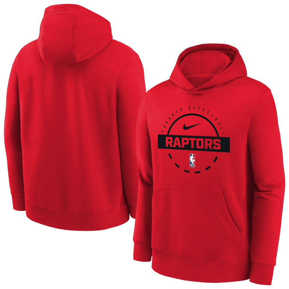 Toronto Raptors Youth 2025/26 Club Fleece Practice Hoodie Red