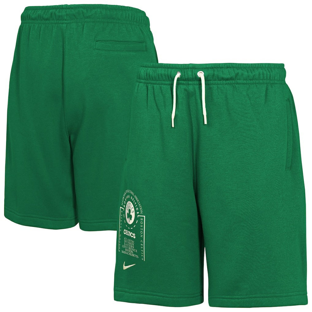 Boston Celtics Youth Courtside Club Fleece Shorts Kelly Green