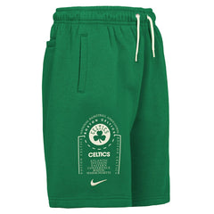 Boston Celtics Youth Courtside Club Fleece Shorts Kelly Green