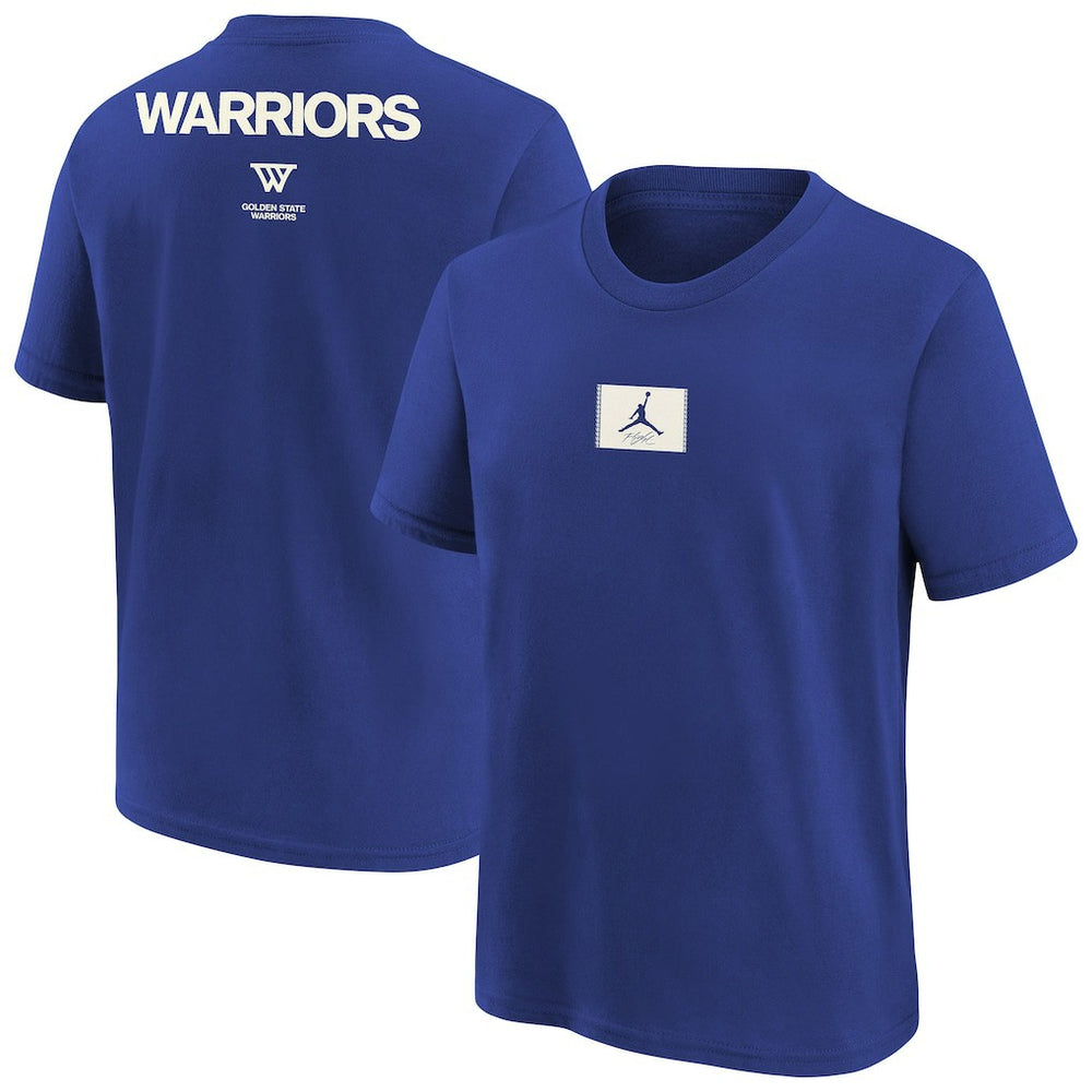 Golden State Warriors Jordan Brand Youth Courtside Statement 85 T-Shirt Blue