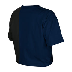 Houston Astros New Era Women's Upcycled Colorblocked Boxy Cropped T-Shirt - Navy T-shirts