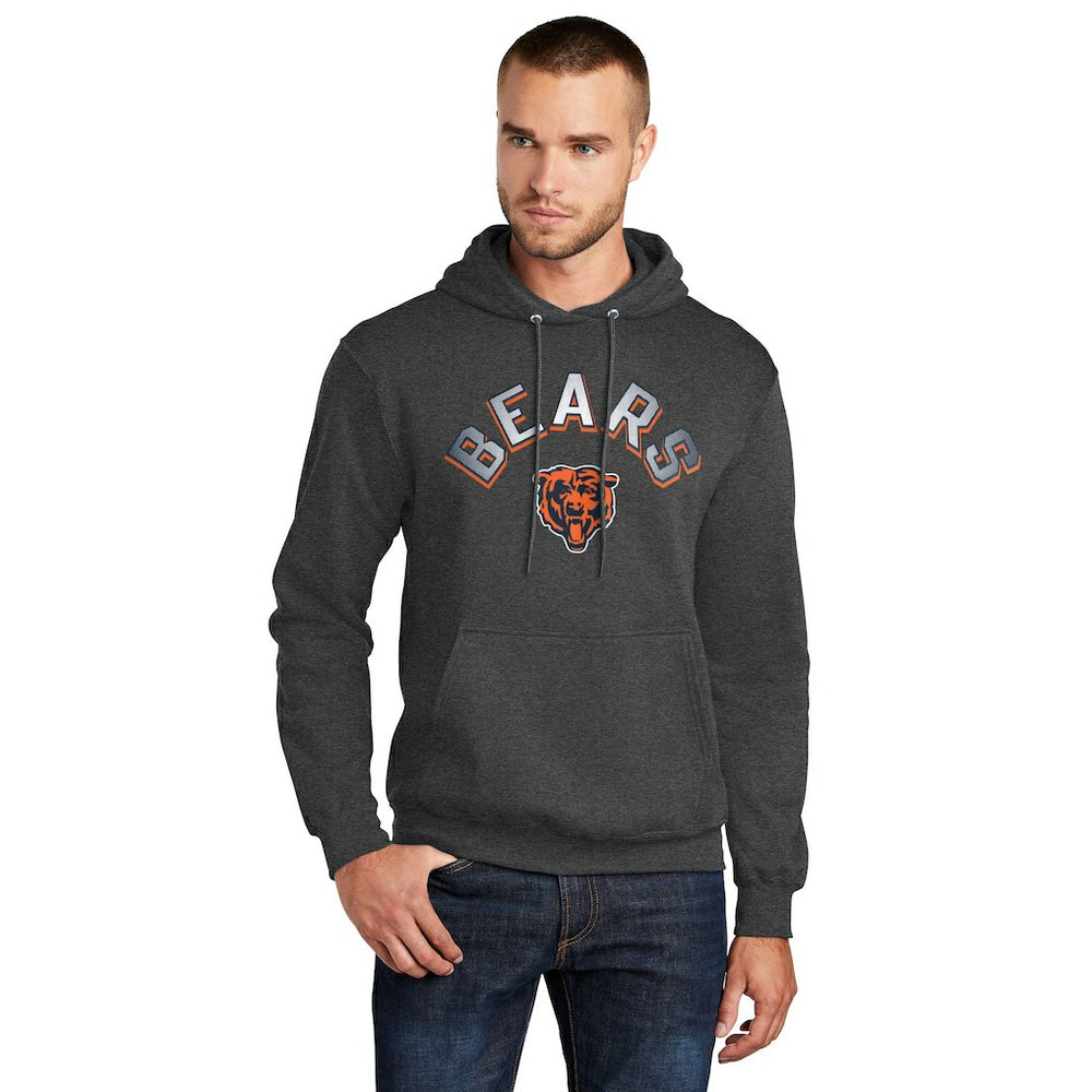 Chicago Bears Starter Arch Over Logo Pullover Hoodie Charcoal