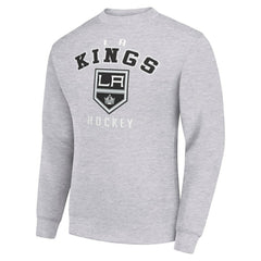 NHL Los Angeles Kings Men's Starter Team Logo Fleece Pullover Sweatshirt - Heather Gray