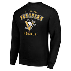 NHL Pittsburgh Penguins Men's Starter Team Logo Fleece Pullover Sweatshirt - Black