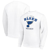 NHL St. Louis Blues Men's Starter Team Logo Fleece Pullover Sweatshirt - White