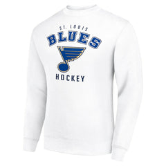NHL St. Louis Blues Men's Starter Team Logo Fleece Pullover Sweatshirt - White