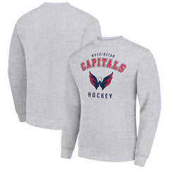 NHL Washington Capitals Men's Starter Team Logo Fleece Pullover Sweatshirt - Heather Gray