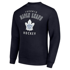 NHL Toronto Maple Leafs Men's Starter Team Logo Fleece Pullover Sweatshirt - Navy