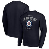 NHL Winnipeg Jets Men's Starter Team Logo Fleece Pullover Sweatshirt - Navy