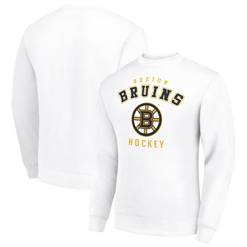 NHL Boston Bruins Men's Starter Team Logo Fleece Pullover Sweatshirt - White