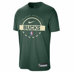 Milwaukee Bucks 2025/26 On-Court Flare Performance Practice T-Shirt Hunter Green