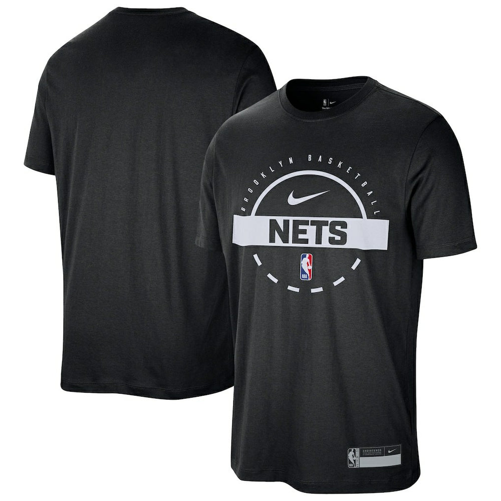 Brooklyn Nets 2025/26 On-Court Flare Performance Practice T-Shirt Black
