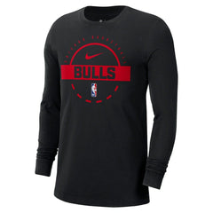Chicago Bulls Authentic Long Sleeve Practice T-Shirt Black
