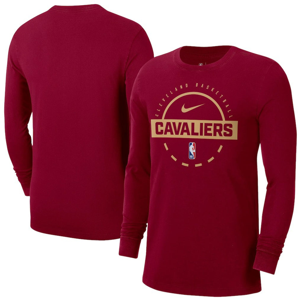 Cleveland Cavaliers Authentic Long Sleeve Practice T-Shirt Wine
