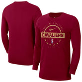 Cleveland Cavaliers Authentic Long Sleeve Practice T-Shirt Wine