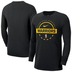 Golden State Warriors Authentic Long Sleeve Practice T-Shirt Black