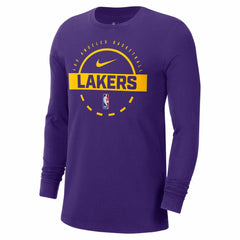 Los Angeles Lakers Authentic Long Sleeve Practice T-Shirt Purple