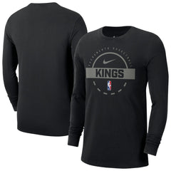 Sacramento Kings Authentic Long Sleeve Practice T-Shirt Black