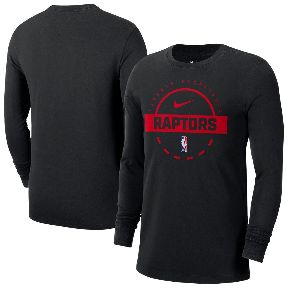 Toronto Raptors Authentic Long Sleeve Practice T-Shirt Black