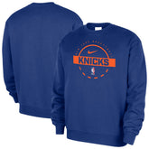 New York Knicks 2025/26 Authentic Practice Club Sweatshirt Blue