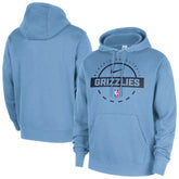 Memphis Grizzlies 2025/26 Authentic Practice Club Pullover Hoodie Light Blue