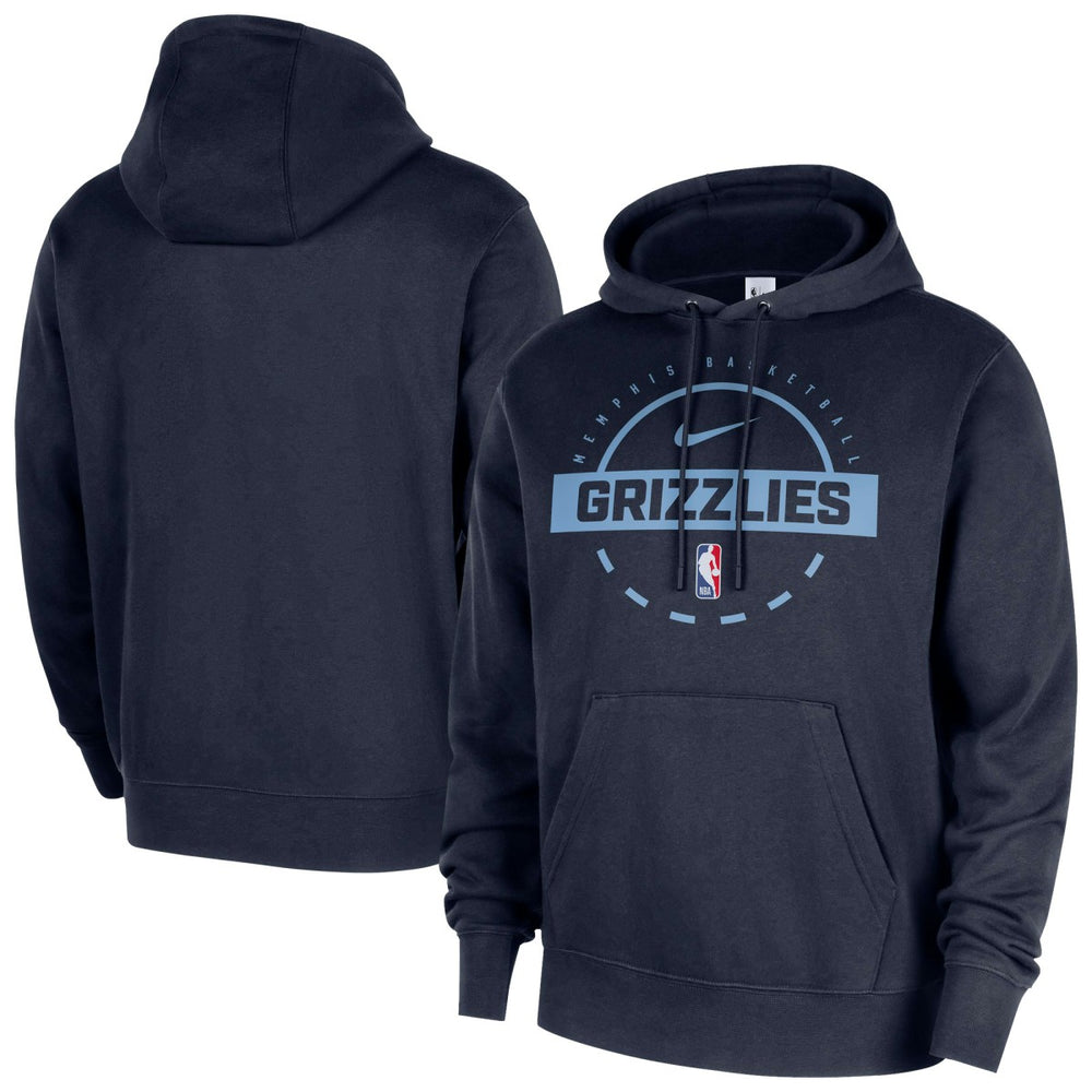 Memphis Grizzlies 2025/26 Authentic Practice Club Pullover Hoodie Navy