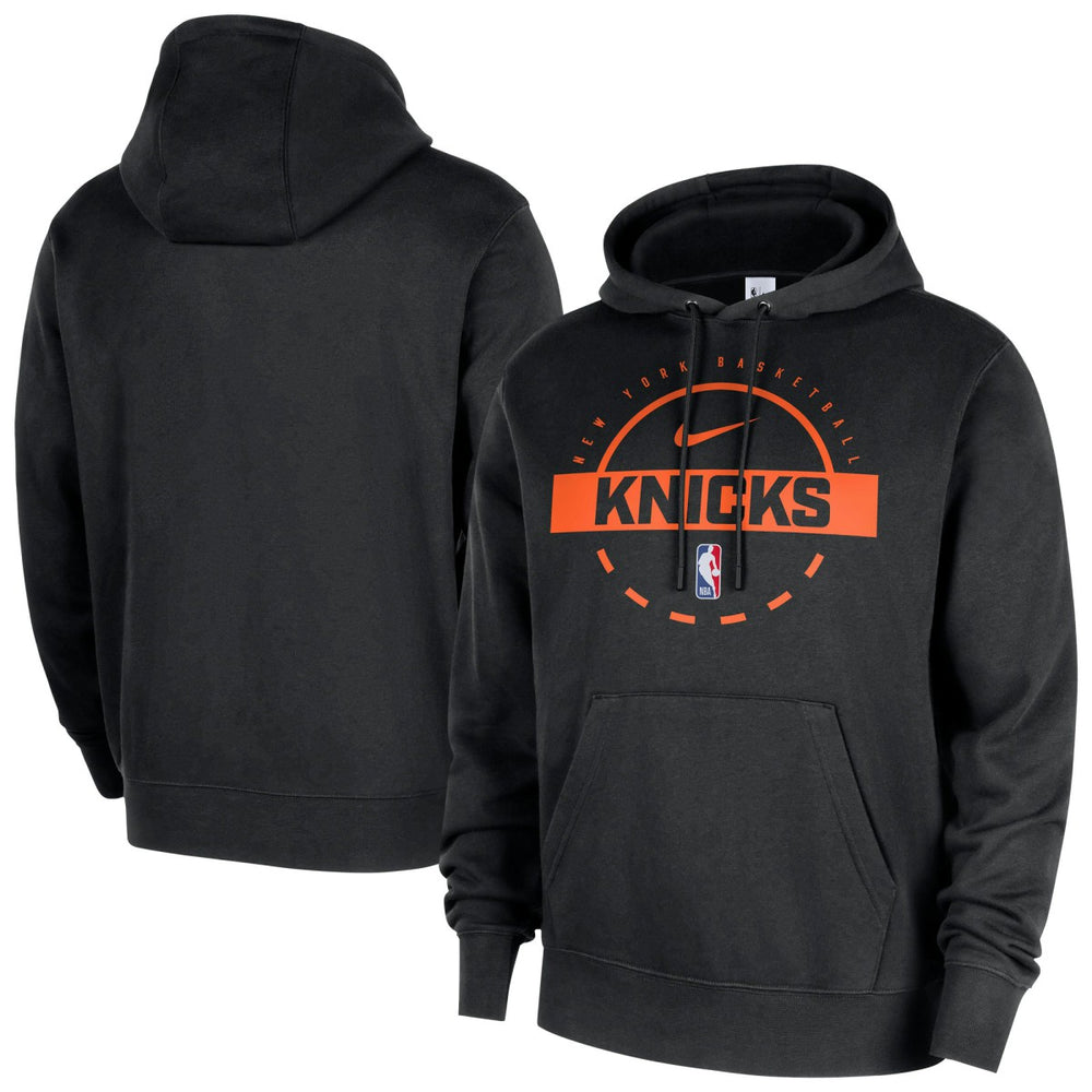 New York Knicks 2025/26 Authentic Practice Club Pullover Hoodie Black