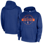 New York Knicks 2025/26 Authentic Practice Club Pullover Hoodie Blue
