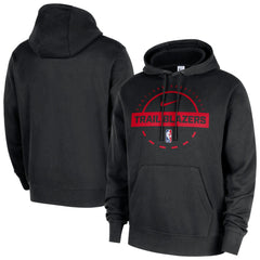 Portland Trail Blazers 2025/26 Authentic Practice Club Pullover Hoodie Black