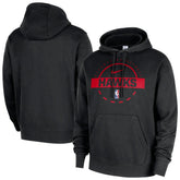 Atlanta Hawks 2025/26 Authentic Practice Club Pullover Hoodie Black