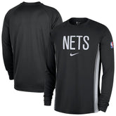 Brooklyn Nets 2025/26 Authentic Pre-Game Legend Dri-FIT Long Sleeve Shooting Shirt Black