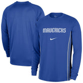 Dallas Mavericks 2025/26 Authentic Pre-Game Legend Dri-FIT Long Sleeve Shooting Shirt Blue