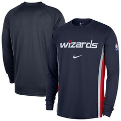 Washington Wizards 2025/26 Authentic Pre-Game Legend Dri-FIT Long Sleeve Shooting Shirt Navy