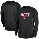 Miami Heat 2025/26 Authentic Pre-Game Legend Dri-FIT Long Sleeve Shooting Shirt Black