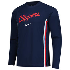 LA Clippers 2025/26 Authentic Pre-Game Legend Dri-FIT Long Sleeve Shooting Shirt Navy
